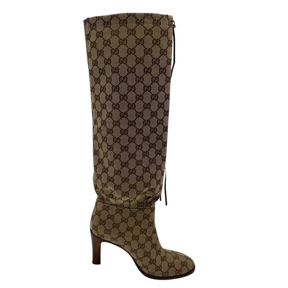 Gucci Lisa GG Monogram Slouch Knee High Boots 39.5 - Picture 6 of 16